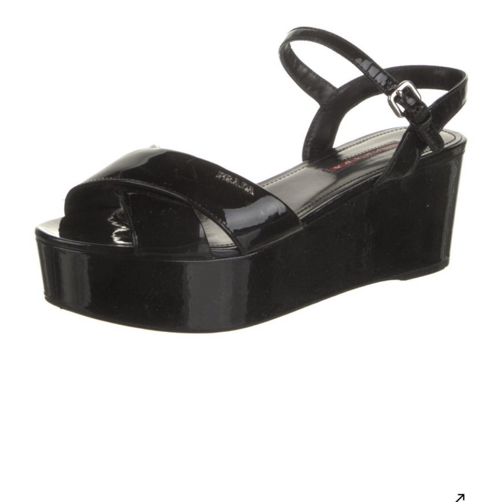 Prada Black Platform Sandals